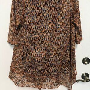 NEW Stunning One Live &Let Live Women 2 Pc Navy Tank w/Open Weaver Overlay. 1X